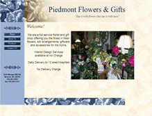 Tablet Screenshot of piedmontflowers.com